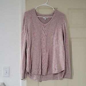 Sonoma Pointelle Sweater womens knit XXL light purple
